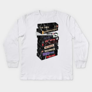 80's Horror Movie Art Kids Long Sleeve T-Shirt